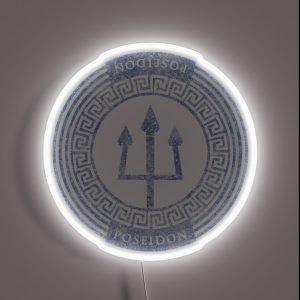 Greek God Poseidon Sea Trident RGB Neon Sign