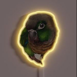 Green Cheek Conure Parrot RGB Neon Sign