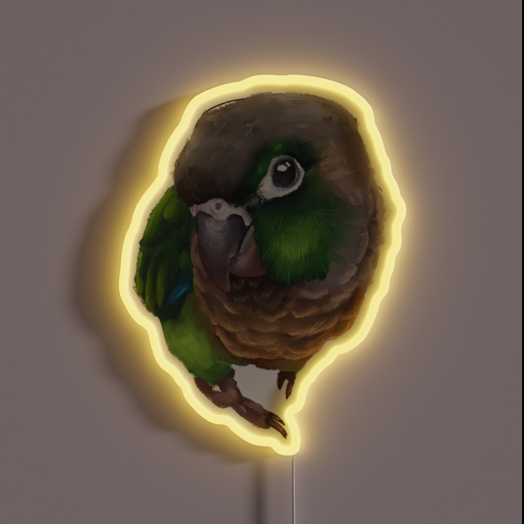 Green Cheek Conure Parrot RGB Neon Sign Green Cheek Conure Parrot RGB Neon Sign