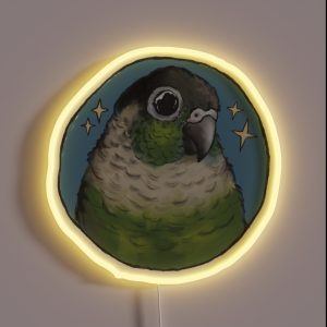 Green Cheek Conure RGB Neon Sign