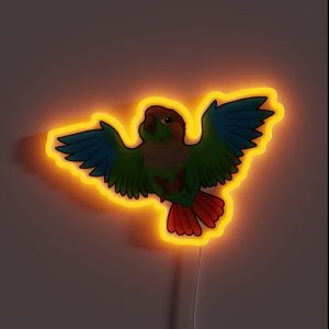 Green Cheeked Conure RGB Neon Sign