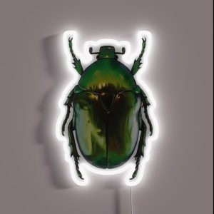 Green Scarab Beetle Protaetia Speciosissima RGB Neon Sign Green Scarab Beetle Protaetia Speciosissima RGB Neon Sign