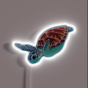 Green Sea Turtle RGB Neon Sign