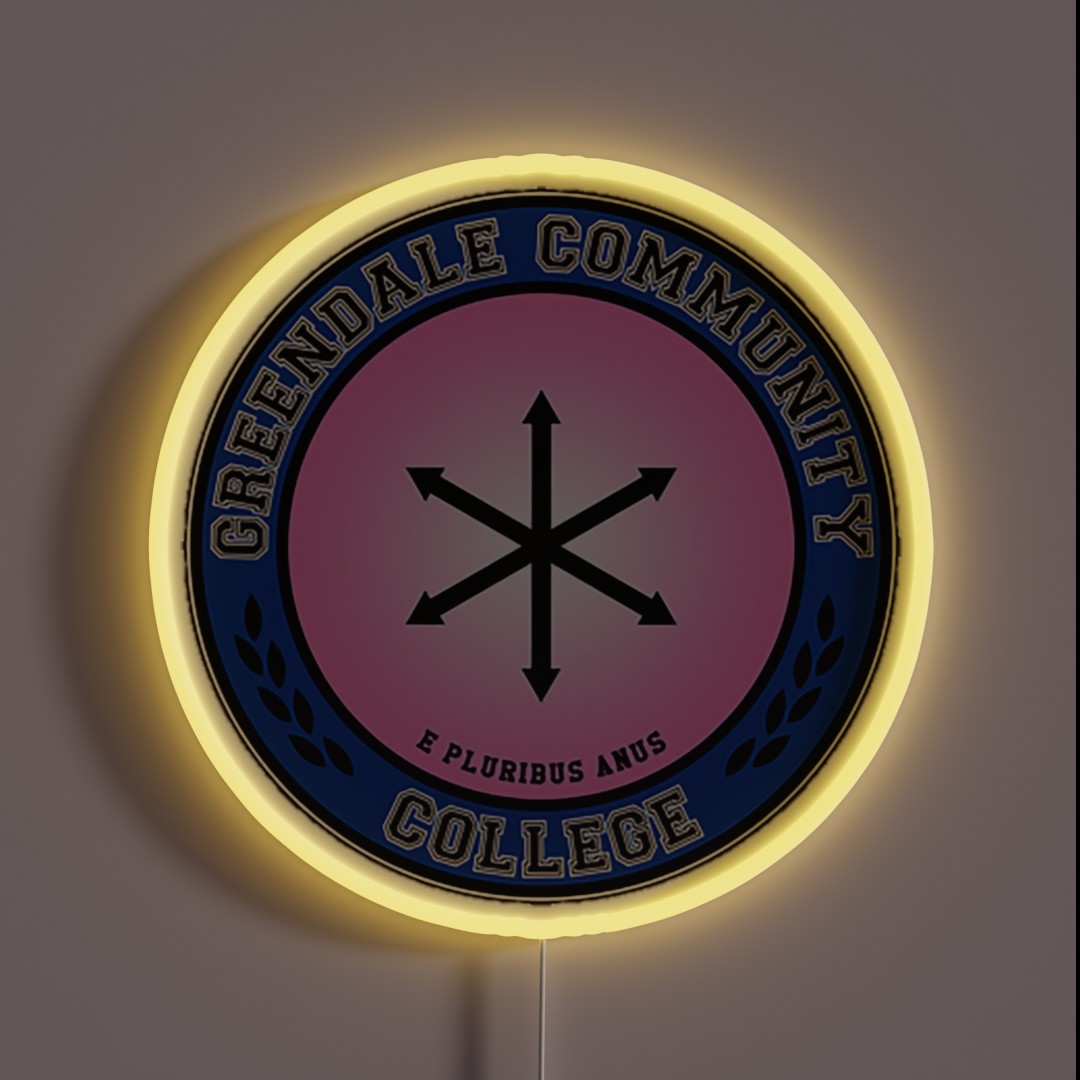 Greendale Community College RGB Neon Sign Greendale Community College RGB Neon Sign