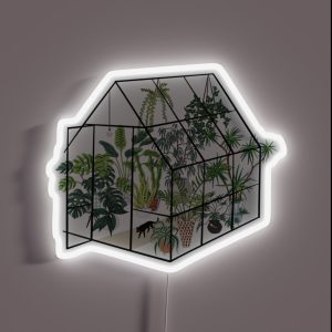 Greenhouse With Plants RGB Neon Sign