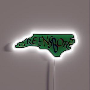 Greensboro North Carolina RGB Neon Sign