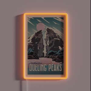 Greetings From Dueling Peaks RGB Neon Sign