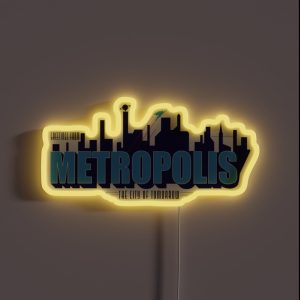 Greetings From Metropolis The City Of Tomorrow RGB Neon Sign