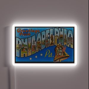 Greetings From Philadelphia RGB Neon Sign