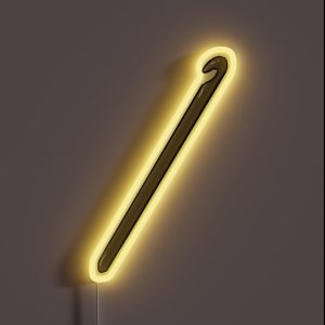 Grey Crochet Hook RGB Neon Sign