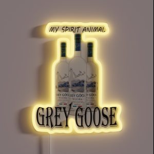 Grey Goose My Spirit Animal Vodka Funny RGB Neon Sign Grey Goose My Spirit Animal Vodka Funny RGB Neon Sign