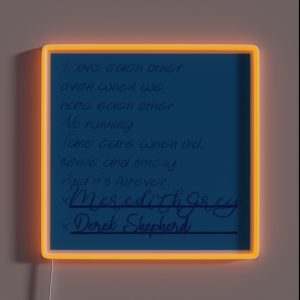 Grey S Post It RGB Neon Sign