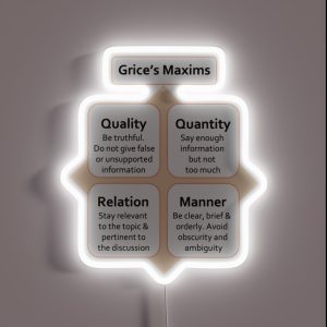 Grice S Maxims RGB Neon Sign