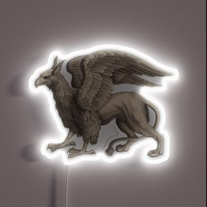 GRIFFIN Eagle Lion Medieval Bird Mythical Creature Gryphon RGB Neon Sign