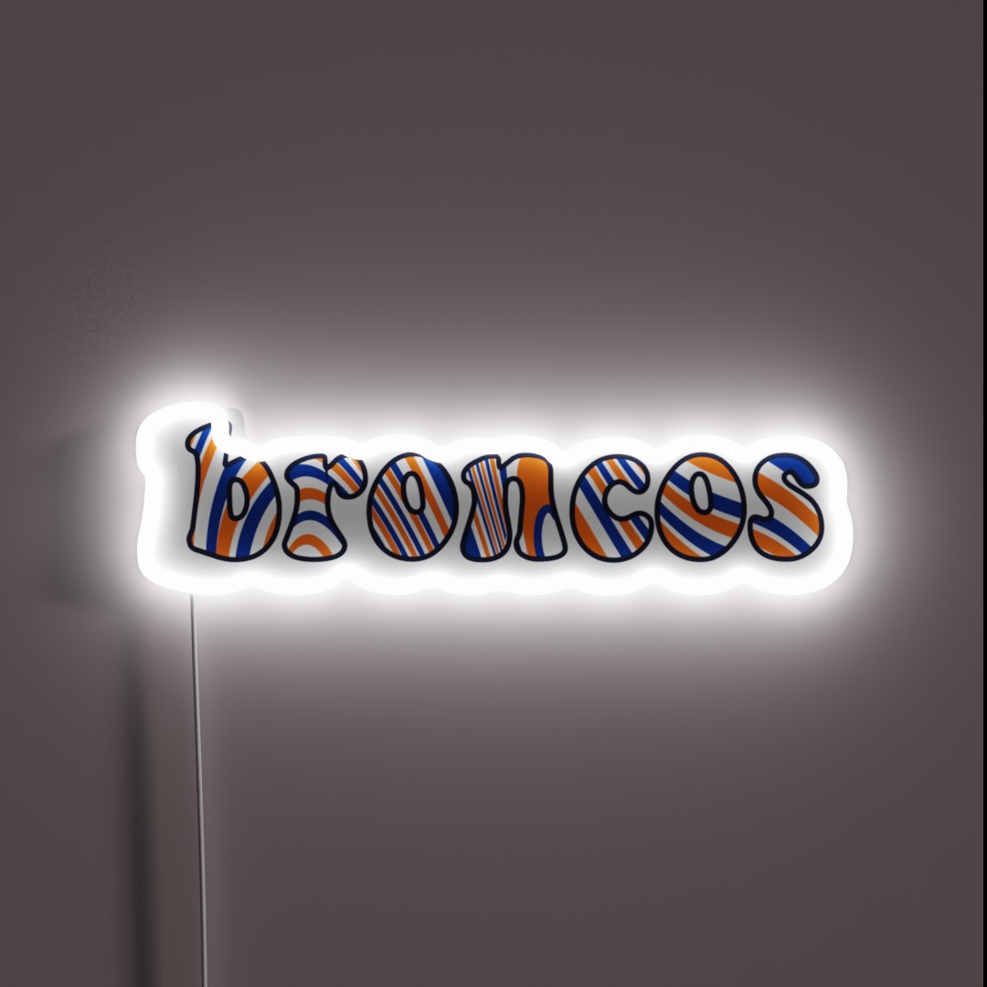 Groovy Broncos RGB Neon Sign Groovy Broncos RGB Neon Sign
