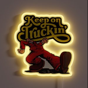 Grotesque Caricatures Monster Keep On Truckin Gift For Fans RGB Neon Sign