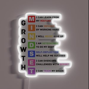 Growth Mindset RGB Neon Sign