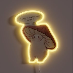 Grumpy Mushroom RGB Neon Sign