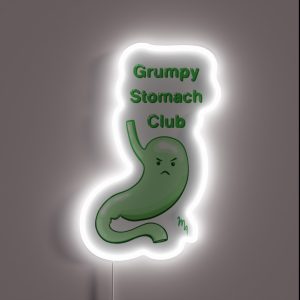 Grumpy Stomach Club RGB Neon Sign Grumpy Stomach Club RGB Neon Sign