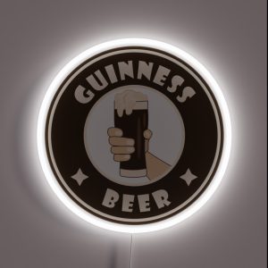 Guinness Beer Parody On Famous Coffee RGB Neon Sign