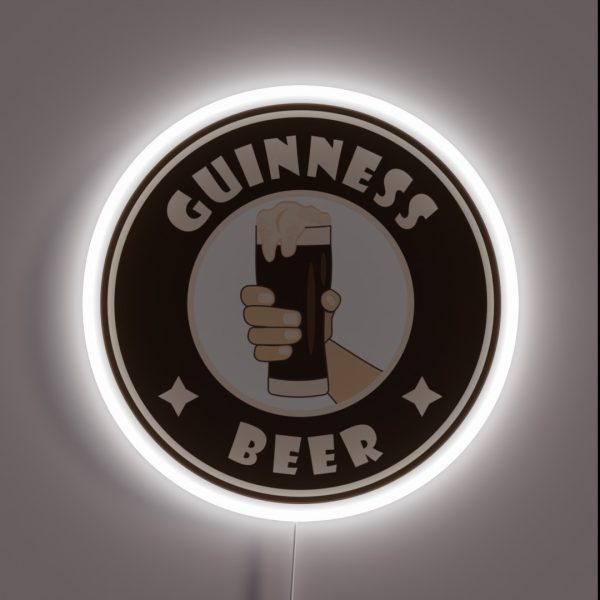 Guinness Beer Parody On Famous Coffee RGB Neon Sign