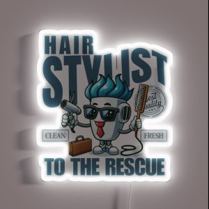 Hair Stylist To The Rescue RGB Neon Sign Hair Stylist To The Rescue RGB Neon Sign