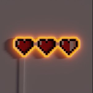 Half Life Video Game Hearts RGB Neon Sign