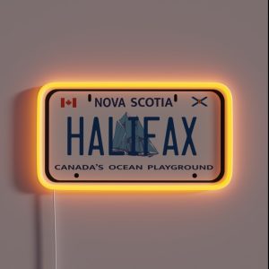 Halifax License Plate RGB Neon Sign