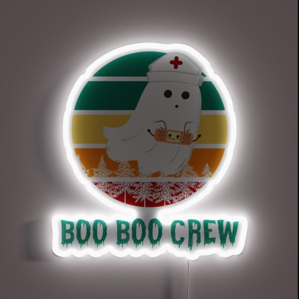 Halloween Boo Boo Crew RGB Neon Sign