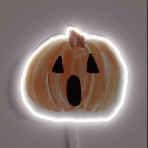Halloween Jack O Lantern Watercolor Pumpkin Happy Halloween Spooky Pumpkin RGB Neon Sign Halloween Jack O Lantern Watercolor Pumpkin Happy Halloween Spooky Pumpkin RGB Neon Sign