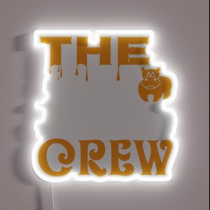 Halloween Nurse Boo Boo Crew Hippo RGB Neon Sign