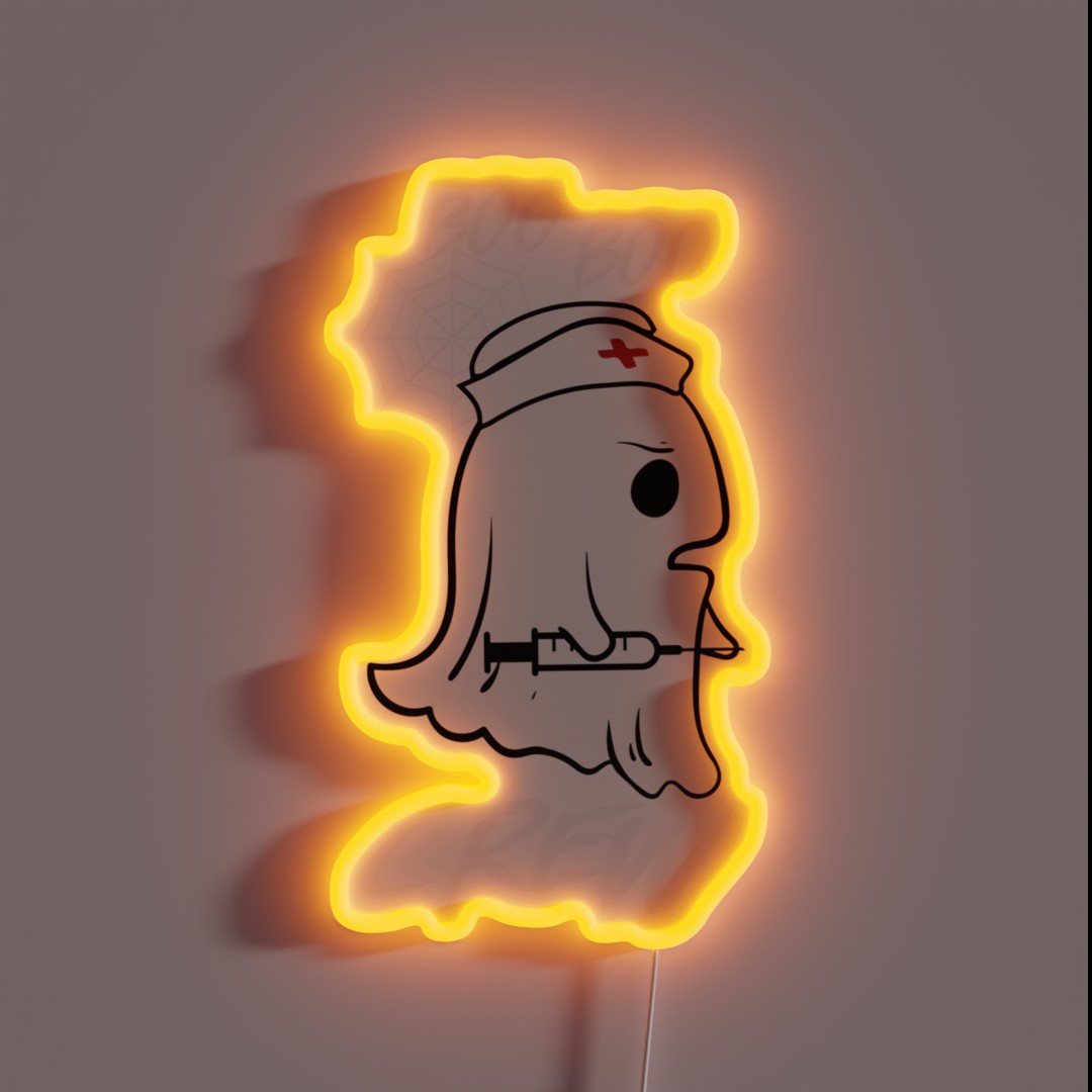 Halloween Nurse Boo Boo Crew RGB Neon Sign Halloween Nurse Boo Boo Crew RGB Neon Sign