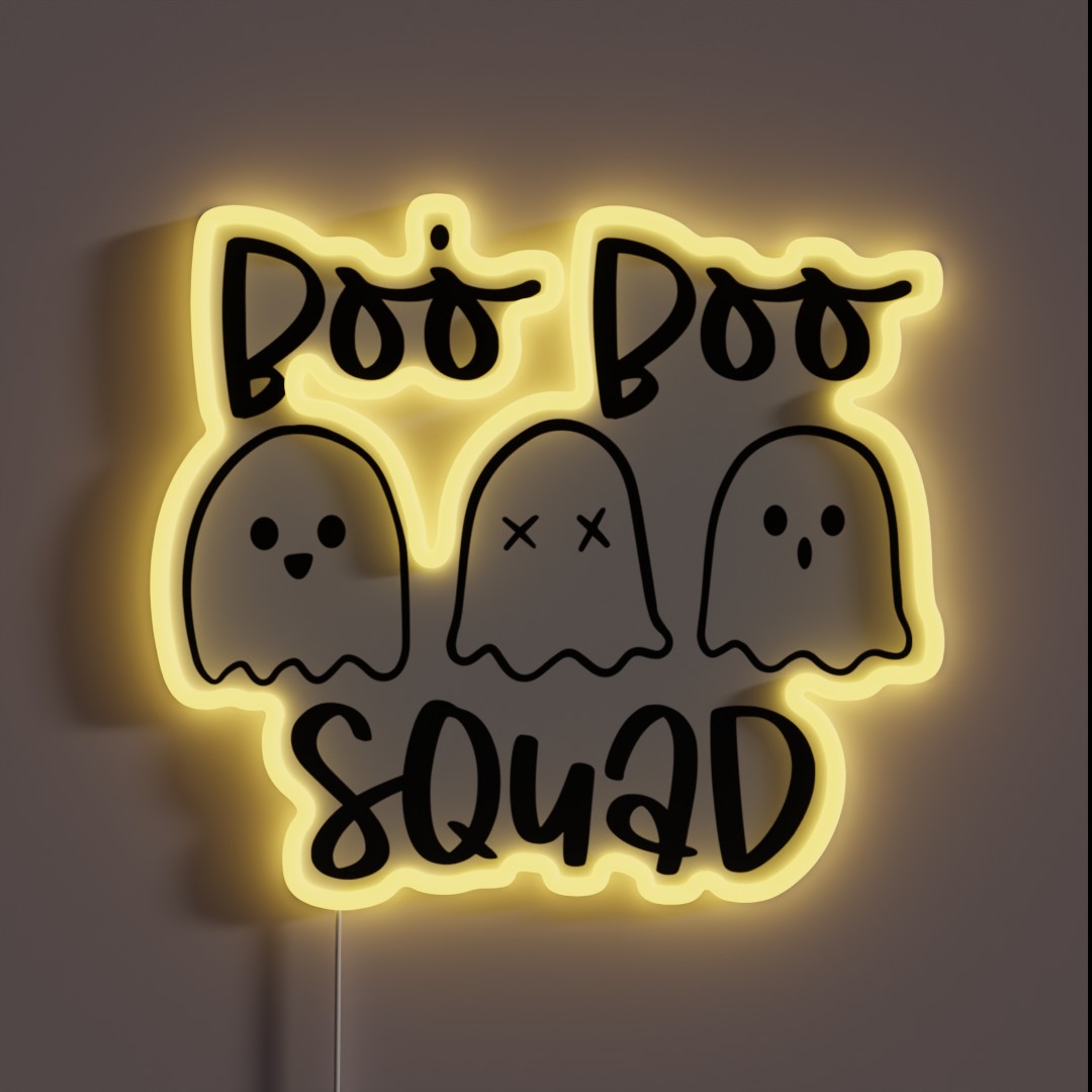 Halloween Nurse Boo Boo Crew Squad RGB Neon Sign Halloween Nurse Boo Boo Crew Squad RGB Neon Sign