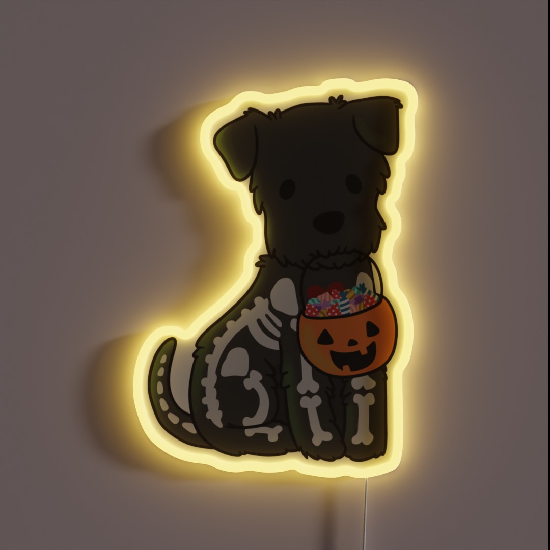 Halloween Schnauzer RGB Neon Sign Halloween Schnauzer RGB Neon Sign