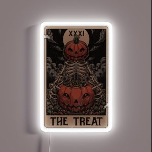 Halloween Tarot Pumpkin Treat RGB Neon Sign