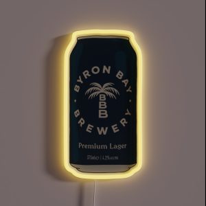 Hand Drawn Byron Bay Premium Can RGB Neon Sign