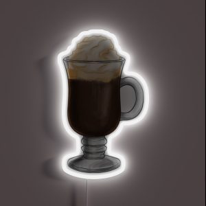Hand Drawn Creamy Irish Coffee RGB Neon Sign Hand Drawn Creamy Irish Coffee RGB Neon Sign