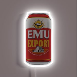 Hand Drawn Emu Export Can RGB Neon Sign