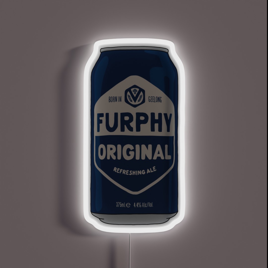 Hand Drawn Furphy Original Can RGB Neon Sign Hand Drawn Furphy Original Can RGB Neon Sign