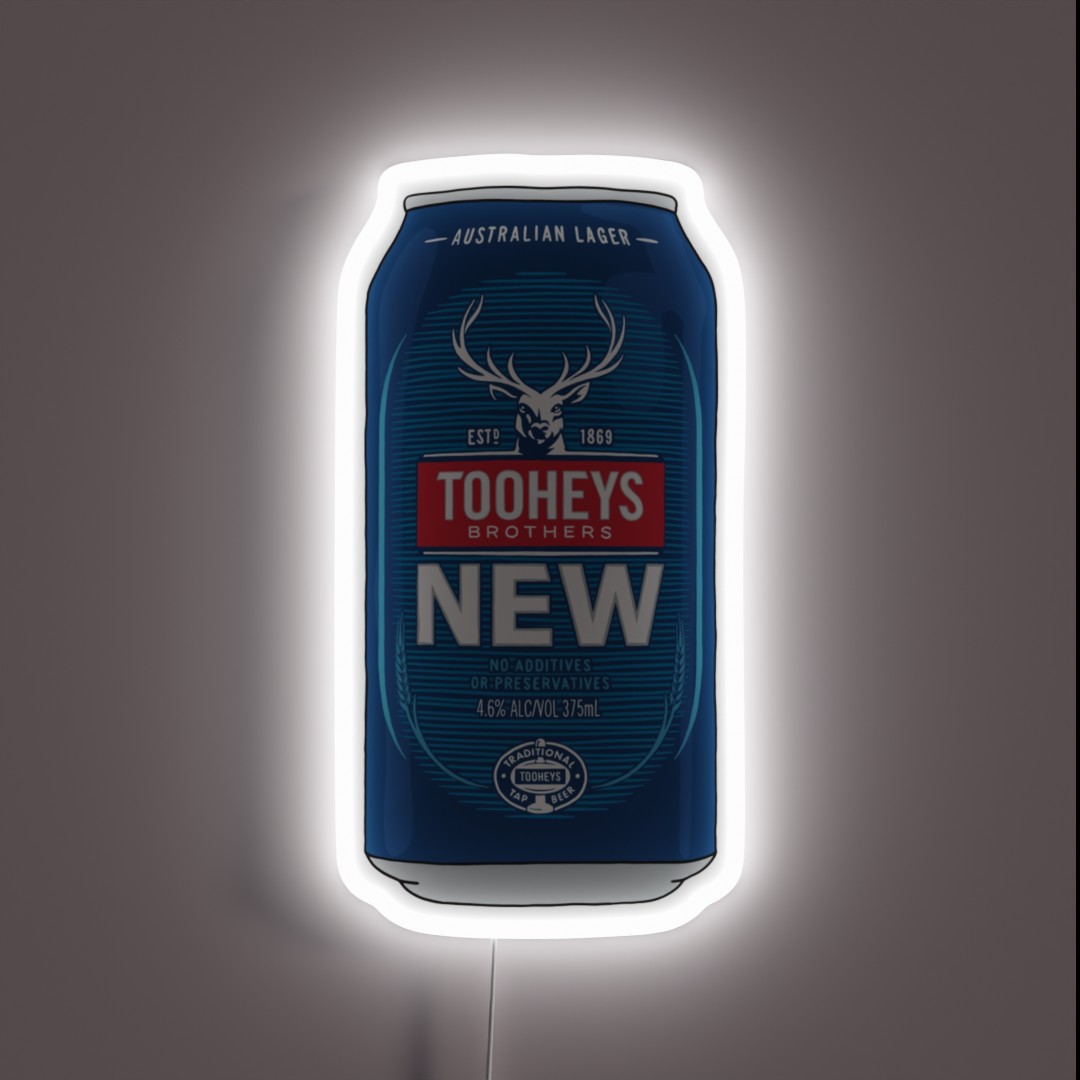Hand Drawn Tooheys New Can RGB Neon Sign Hand Drawn Tooheys New Can RGB Neon Sign