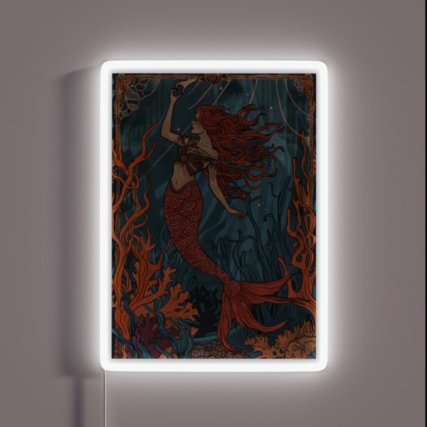 Hand Heart Mermaid RGB Neon Sign