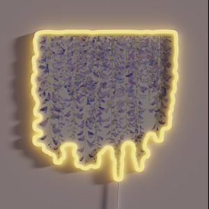 Hand Painted Purple Wisteria In Bloom Watercolor 2021 RGB Neon Sign Hand Painted Purple Wisteria In Bloom Watercolor 2021 RGB Neon Sign