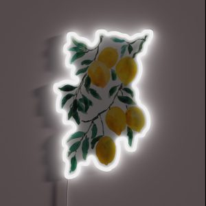 Hand Painted Yellow Lemon Watercolor RGB Neon Sign Hand Painted Yellow Lemon Watercolor RGB Neon Sign