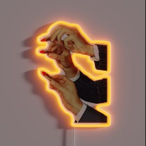 Hands With Lipstick RGB Neon Sign