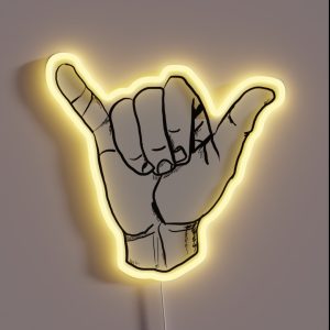 Hang Loose Hand RGB Neon Sign