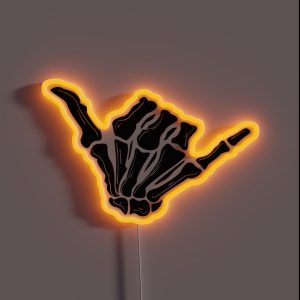 Hang Loose Skeleton Hand RGB Neon Sign Hang Loose Skeleton Hand RGB Neon Sign