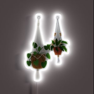 Hanging Plant Aesthetic RGB Neon Sign