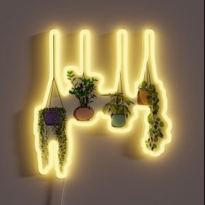 Hanging Plants RGB Neon Sign