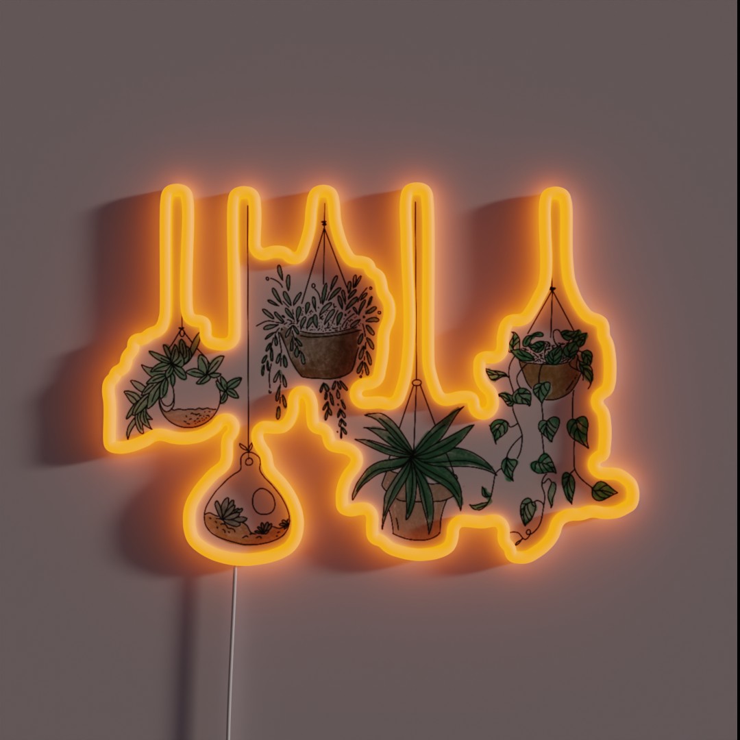 Hanging Plants RGB Neon Sign Hanging Plants RGB Neon Sign