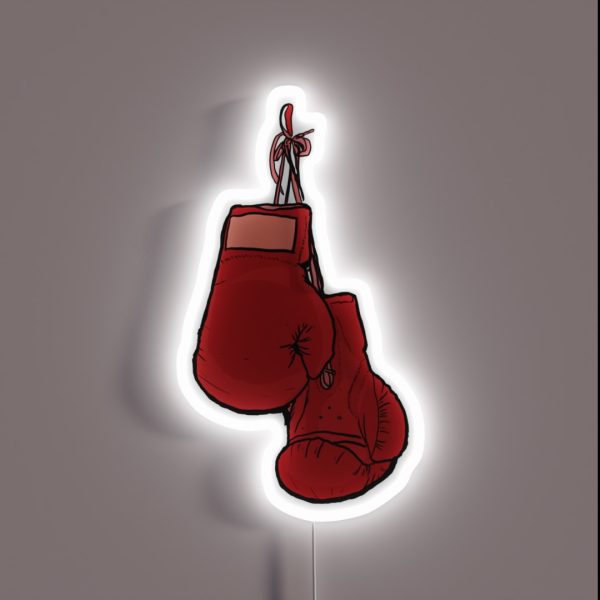 Hanging Red Boxing Gloves RGB Neon Sign